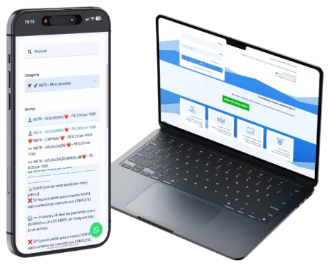 Aplicativo no celular e no notebook