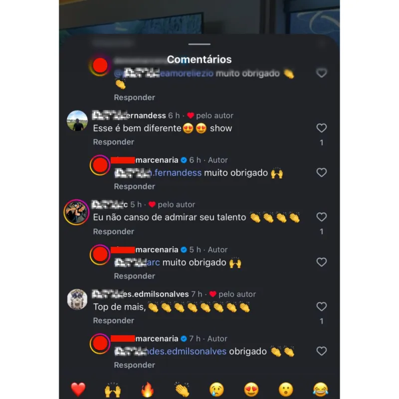 Comentários na publicação